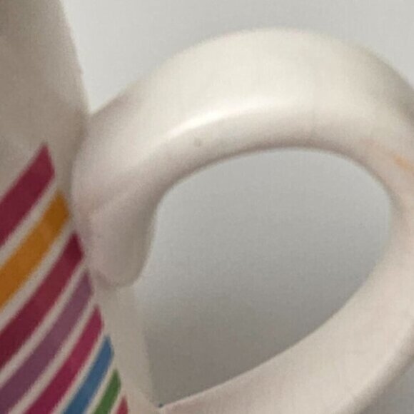 Hello Kitty Rainbow Stripe Mug Sanrio 2013 – Kawaii Collectible - Picture 8 of 10